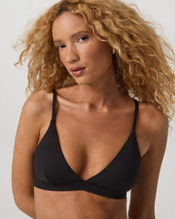 Halo Triangle Bra | Solid Black
