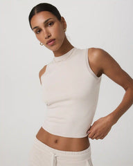Halo Muscle Tank | Ecru Heather