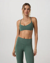 Vuori AllTheFeels™ Strappy Back Bra | Agate Green