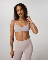 Vuori AllTheFeels™ Strappy Back Bra | Soft Pewter