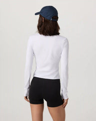 Long Sleeve Tuvalu Henley | White