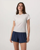 Short Sleeve Feather Classic Tee | White Heather Grey