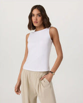 Tuvalu Scoop Back Tank | White