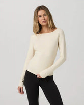 Long Sleeve Tuvalu Boat Neck | Bone