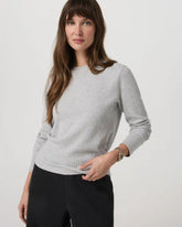 Long Sleeve Waffle Top | Light Heather Grey
