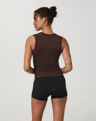 Everyday Cotton Stretch Tank | French Roast