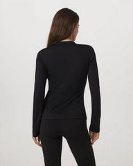 Long Sleeve Halo Snap Cardigan | Black Heather