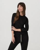 Long Sleeve Halo Essential Crew Tee | Black Heather