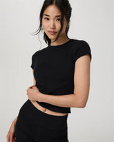 Everyday Cotton Stretch Fitted Tee | Black