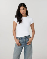 Everyday Cotton Stretch Fitted Tee | White