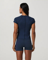 Vuori AllTheFeels™ Short Sleeve Essential Tee | Blue Coast