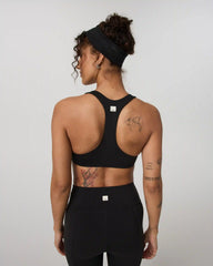 Vuori AllTheFeels™ Shirred Bra | Black
