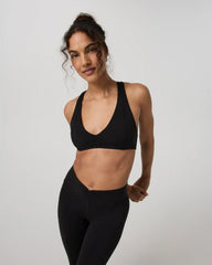 Vuori AllTheFeels™ Shirred Bra | Black