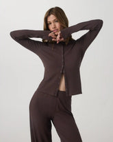 Long Sleeve Pose Twin Cardigan | French Roast