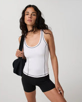Pose Seams Tank | White