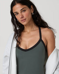 Vuori AllTheForm™ V Neck Tank | Dark Jade
