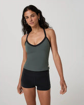 Vuori AllTheForm™ V Neck Tank | Dark Jade