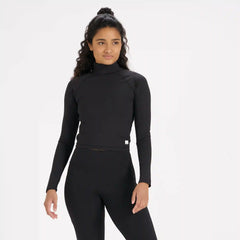 Marine Mock Neck | Black / Terracotta