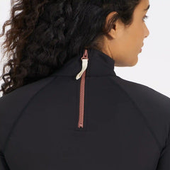 Marine Mock Neck | Black / Terracotta