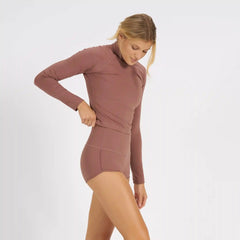 Marine Mock Neck | Terracotta