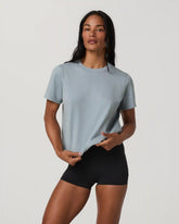 Short Sleeve Heavyweight Cotton Relaxed Tee | Raindrop