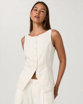 Trestles Twill Button Down Tank | Natural