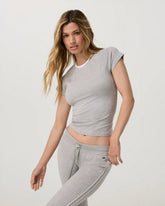 Short Sleeve Halo Retro Tee | Pale Grey Heather