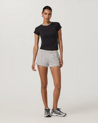 Short Sleeve Halo Retro Tee | Solid Black