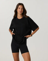 Short Sleeve Heavyweight Oversized Cotton Tee 2.0 | Black