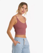 Rib Crop Tank | Rosewood
