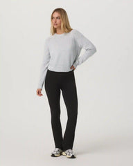 Émilie Cashmere Crew | Pale Grey Heather