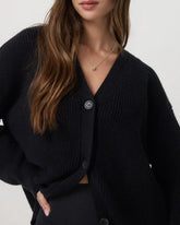 Alps Boyfriend Cardigan | Black