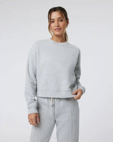 Restore Rib Crew | Light Heather Grey
