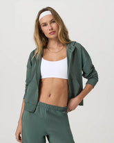 Halo Modern Full Zip Hoodie | Agate Green