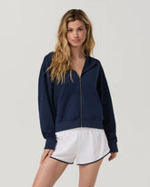 Halo Modern Full Zip Hoodie | Blue Coast Heather