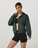 Halo Modern Full Zip Hoodie | Hemlock Heather