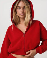 Restore Mini Full Zip Hoodie | Cherry