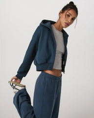 Restore Mini Full Zip Hoodie | Ocean Blue