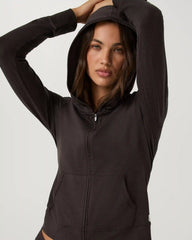 Halo Mini Full Zip Hoodie - Long | Java Heather