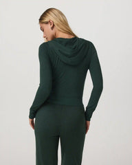Halo Mini Full Zip Hoodie | Evergreen Heather