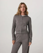 Halo Mini Full Zip Hoodie | Chia Heather