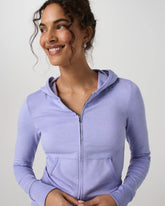 Halo Mini Full Zip Hoodie | Hyacinth Heather