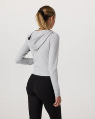 Halo Mini Full Zip Hoodie | Pale Grey Heather