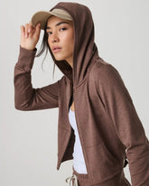 Halo Mini Full Zip Hoodie | Sable Heather