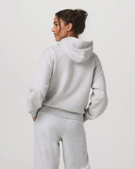 Restore Relaxed Half Zip Hoodie | Pale Grey Heather