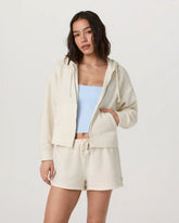 Beach Fleece Zip Up | Natural