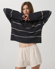 Montauk Crew | Navy Stripe