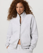 Restore Double Zip Sweatshirt | Pale Grey Heather