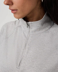 Halo Half Zip | Pale Grey Heather