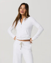 Halo Mini Full Zip Hoodie | White